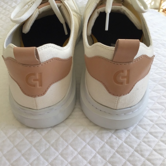 Cole Haan Men's Grand360 Rally Court Canvas Sneakers Size 12 Cream - Picture 4 of 9